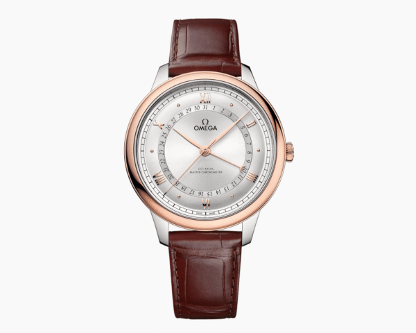 De Ville series Elegant watches 42 mm, stainless steel - 18k Sedna™™ gold case with alligator leather