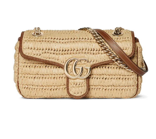 Gucci Marmont Medium Woven Shoulder Bag